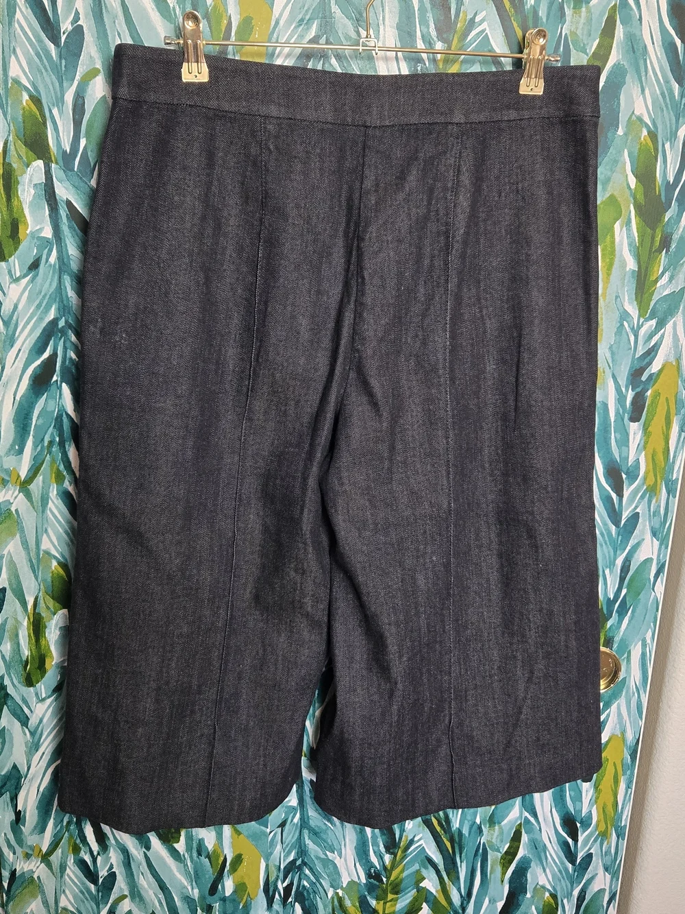 Lafayette 148 New York Morton Denim Culottes Pants Size 12